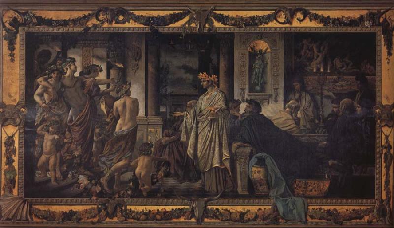 Anselm Feuerbach The Banquet 2nd Version Germany oil painting art